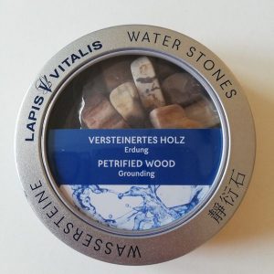 Wasserstein-Mischung Erdung in Metall-Geschenkdose (Versteinertes Holz)