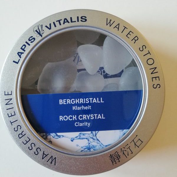 Wasserstein-Mischung Klarkeit in Metall-Geschenkdose (Bergkristall)