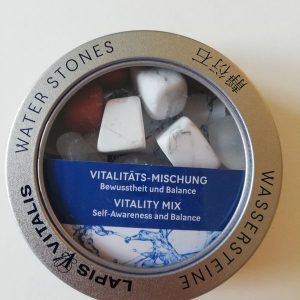 Wasserstein-Mischung Vitalitätsmischung-Bewusstheit und Balance in Metall-Geschenkdose