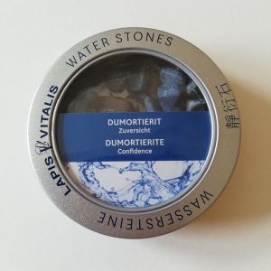 Wasserstein-Mischung Zuversicht in Metall-Geschenkdose (Dumortierit)